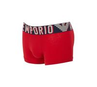 Emporio Armani Men's Stretch Cotton Megalogo Trunk, RED, S