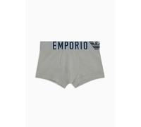 Emporio Armani Men's Stretch Cotton Megalogo Trunk, Stone, XL