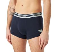 Emporio Armani Men's Stretch Cotton Shiny Logoband Trunk, Marine, M