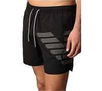 Emporio Armani Men's Swimwear Boxer Bold Logo Eagle Swim Trunks, Black, 46