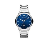 Emporio Armani Men's Three-Hand Date, Stainless Steel Watch, Silver, Men Ilver