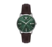 Emporio Armani Men's Analog Quartz Watch with Leather Strap AR11672