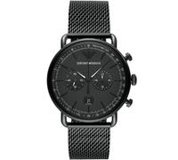 EMPORIO ARMANI MENS WATCH AR11264 STAINLESS STEEL BLACK MESH BAND AND BLACK DIAL