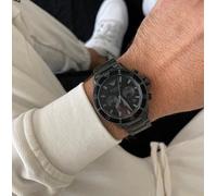 EMPORIO ARMANI MENS WATCH AR11363 STEEL BLACK STRAP WITH BLACK DIAL GENUINE