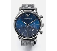EMPORIO ARMANI MENS WATCH AR1979 STAILESS STEEL GREY MESH BAND BLUE DIAL GENUINE