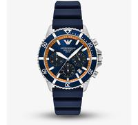 Emporio Armani Mens World Explorer Blue Solar Powered Chronograph Watch AR11696