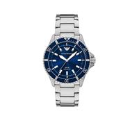 Emporio Armani World Explorer Men's Solar Blue Dial & Stainless Steel Watch