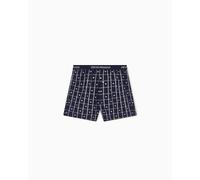 Emporio Armani Men's Yarn Dyed Woven Boxer Blue L