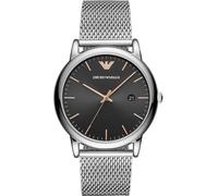 Emporio Armani Minimalist AR11272 Men's Chronograph Watch - 43mm Black Dial Mesh Bracelet