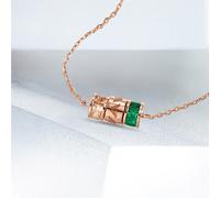 Emporio Armani Necklace Essential Rose Gold Tone Sterling Silver Components E...
