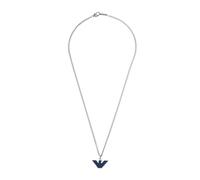 Emporio Armani Men's Stainless Steel Blue Logo Pendant