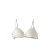 Emporio Armani padded triangle bra in cotton jersey with logo band - Neutrals XS-S-M-L-XL