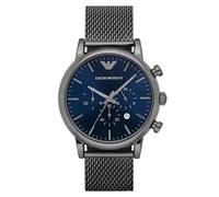Emporio Armani Renato AR1979 Men's Chronograph Watch - 46mm Navy Dial Mesh Bracelet