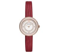 Emporio Armani Rosa AR11532 Women's Watch - 30mm White Dial Red Leather Strap