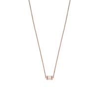 Emporio Armani Rose Gold Tone Stainless Steel Pendant Necklace