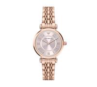 Emporio Armani Rose Gold Tone Stainless Steel Two Hand Watch