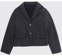 Emporio Armani s Single-Breasted Blazer in a Wool-Blend with Houndstooth Pattern - Size: 12 - male