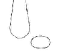 Emporio Armani Set for Men Essential, L 520mm x W 5mm x H 2.5mm Silver Stainless Steel Set, EGS2856040