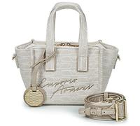 Emporio Armani Shopper bag TOTE M CANVAS JAQUARD MONOGRAM in Beige One size