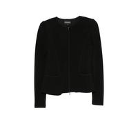 Emporio Armani slim fit ottoman jersey blazer round neck front zip - Black 40-42-44-46-48