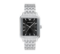 Emporio Armani Stainless Steel Watch with Three Hand Date
