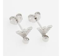 Emporio Armani Sterling Silver Stud Earrings EG3581040 Eagle Logo CZ