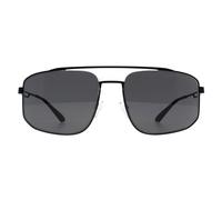 Aviator Matte Black Dark Grey EA2139 Emporio Armani Black One Size
