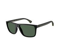 Emporio Armani Man Sunglass EA4033 - Frame color: Matte Black, Lens color: Dark Green