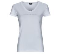 Emporio Armani Women's Iconic Cotton V-Neck T-Shirt, White, L