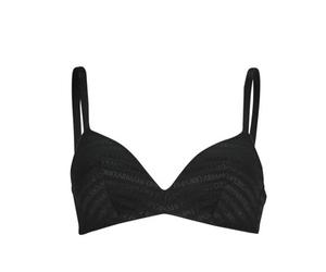 Emporio Armani Triangle bras and Bralettes ALL OVER LOGO MESH in Black EU M
