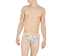 Emporio Armani Underwear Men's 2-Pack Logo Briefs, Ea Rainbow Col/White, M, Ea Rainbow Col/White, M