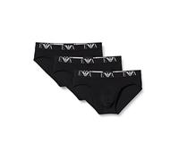 Emporio Armani Mens 3-Pack Essential Monogram Boxer Briefs, Black, L UK