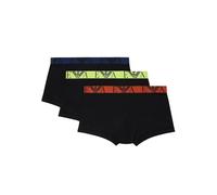 Emporio Armani Underwear Men's Men's 3-Pack Bold Monogram Trunk Trunks, Black/Black/Black,