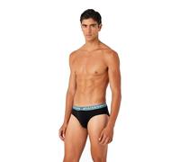 Emporio Armani Underwear Men's Men's 3-Pack Mixed Waistband Brief Boxer Briefs, Black/Black/Black,