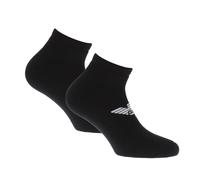 Emporio Armani Unisex Adult Logo Socks (Pack of 2) / One Size Black GT1244