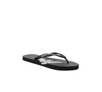 Emporio Armani Bold Eagle Logo Flip Flops, Black+White, 41