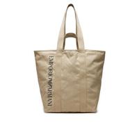 EMPORIO ARMANI Unisex Logo Shopping Beach Bag HORIZZONTAL, Pearl Grey, One Size