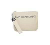 EMPORIO ARMANI Unisex Unisex Logo Pouch Bag, Pearl Grey, One Size