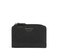 EMPORIO ARMANI Bifold Nero Tumbled Leather Zip Around Wallet Size: One