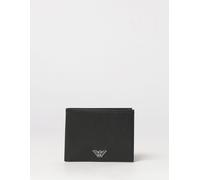 Emporio Armani Wallet in Saffiano Faux Leather with Eagle Logo - Size: OS - male