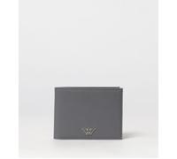 Emporio Armani Wallet in Saffiano Faux Leather with Eagle Logo - Size: OS - male