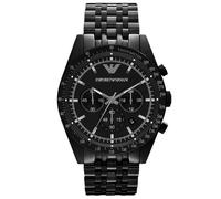 Emporio Armani Watch AR5989 Tazio Black Dial Black Bracelet Chronograph Watch