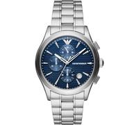 Emporio Armani Watch for Men , Chronograph movement, 42MM Silver Recycled Stainless Steel (At Least 50%) case with a Recycled Stainless Steel (At Least 50%) strap, AR11528
