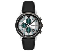 Emporio Armani Watch for Men, Chronograph Movement, 43 mm na Stainless Steel Case with a Pro-Planet Leather Strap, AR11473
