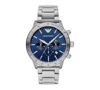 Emporio Armani Watch for Men, Chronograph Movement, 43 mm Silver Stainless Steel Case with a Stainless Steel Strap, AR11306