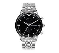 Emporio Armani Men's Chronograph Black Dial & Stainless Steel Watch