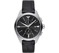 Emporio Armani Watch for Men Quartz/Chrono movement 43mm case size with a Leather strap AR11542