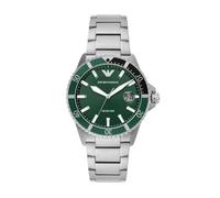Emporio Armani Emporio Armani Green Dial Stainless Steel Bracelet Watch, Multi, Men Print