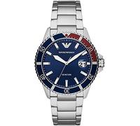 Emporio Armani Watch for Men, Three Hand Date Movement, 42 mm Silver Stainless Steel Case with a Stainless Steel Strap, AR11339