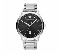 Emporio Armani Watch for Men, Three Hand Date Movement, 43 mm Silver Stainless Steel Case with a Stainless Steel Strap, AR11310